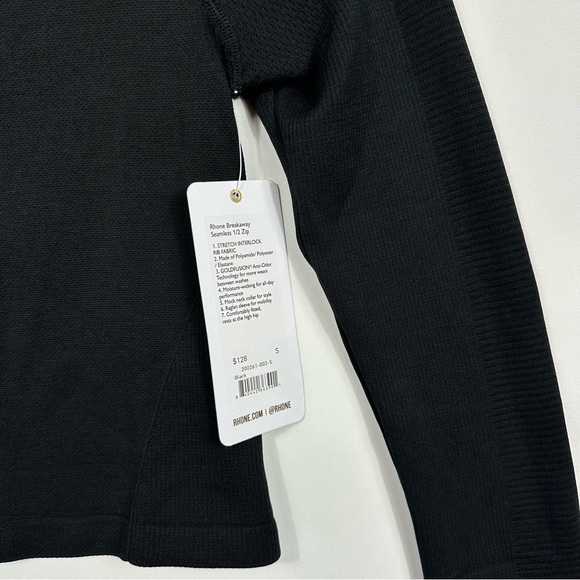 RHONE Breakaway Seamless Half Zip with Gold Zip Size Small - Picture 4 of 10